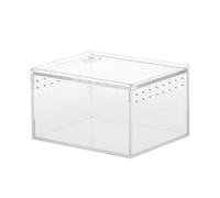 Reptile Feeding Box - Acrílico 20x15x10cm | Clear Tarantula Terrarium, Ventilated Transport Habitat | Spider Scorpion Mantis Gecko Lizard Small Snake Feeding Container for Indoor Terrarium Care