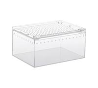 Reptile Feeding Box - Acrílico 20x15x10cm | Clear Tarantula Terrarium, Ventilated Transport Habitat | Spider Scorpion Mantis Gecko Lizard Small Snake Feeding Container for Indoor Terrarium Care