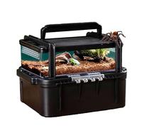 Reptile Feeding Box, Turtle Habitat Cage, Outdoor Reptile Carrier, Portable Reptile Enclosure, Travel Carrier For Reptiles, Secure Pet Habitat, Reptiles Enclosure with Lid For Frog Lizards Crab