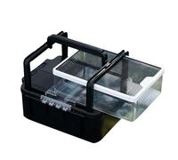 Reptile Feeding Box, Turtle Habitat Cage, Portable Reptile Carrier, Outdoor Turtle Habitat Cage,Outdoor Reptile Hatching Container, Portable Reptile Travel Carrier With Lid For Snake Scorpion Snail