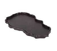 Reptile Feeding Dish | Luminous Plastic Bowl for Snakes/Frogs/Lizards | Smooth Edges Design | Sturdy & Lightweight NW - 29 | 370x225x20mm (Dark Coffee)