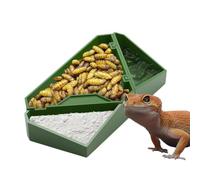 Reptile Feeding Dish, Multi-Functional Detachable Lizard Food Bowl, Small Animal Drinking Feeder, Sturdy Pet Dish for Chinchilla, Bunny, Gecko, Tortoise, Snake and More