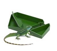 Reptile Feeding Dish, Multi-Functional Detachable Lizard Food Bowl, Small Animal Feeder and Water Dish for Turtles, Chinchillas, Geckos and More, 4.96x2.44x0.94 Inches