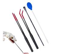 Reptile Feeding Tongs, Snakes Feeding Clamp, Wood & Stainless Material, Long Handle Feeder Tool, Precise Grip Control, Tank Accessories For Bearded Dragons Snakes Turtles, 1 Piece