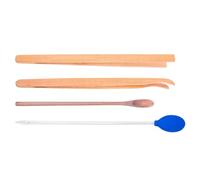Reptile Feeding Tongs, Snakes Feeding Clamp, Wood & Stainless Material, Long Handle Feeder Tool, Precise Grip Control, Tank Accessories For Bearded Dragons Snakes Turtles, 1 Piece