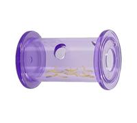 Reptile Food Bowl - 2.36x1.54x1.54 Inch Slow Feeder Rolling Cylinder, Clear Interactive Foraging Toy Feeder For Bearded Dragon Gecko Lizard Parrot Cockatiel Small Animals