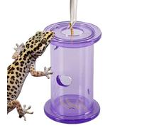 Reptile Food Bowl, Slow Feeder Rolling Cylinder, Clear Foraging Toy with Sturdy Build, Compact Feeding System with Gentle Design, Smooth Engagement Aid, Essential Companion for Bird Gecko Lizard