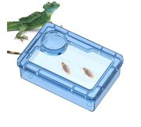 Reptile Food Dish, Anti-Escape Tortoise Water Dish, Polystyrene Durable Small Animal Feeders for Spider, Lizard, Tortoise Cage Tank, Chameleon Habitat, Terrarium, and Snake Enclosures, 12.5x8.5x4.5cm