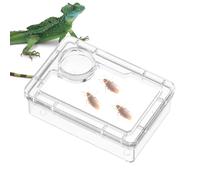 Reptile Food Dish, Anti Escape Water Bowl, 4,92 x 3,35 in Small Animal Alimentador, Shallow Spill Proof Design, Habitat Accessory for Tortoise, Lizard, Spider, Camaleón, Snake, Tank