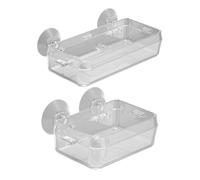 Reptile Food Dish - Anti Scape Transparent Feeding Basin | Reptile Feeding Ledge For Chameleon Iguana Lizard Snakes