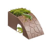 Reptile Food Dish,- PP 17x7x8cm | 2 In 1 Decorative Shelter, Turtle Food Water Bowls Ornament, For Bearded Dragon Horned Frogs Spiders Geckos Shrimp Turtles Leopard Chameleons