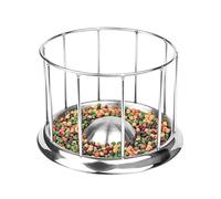 Reptile Food Dish, Stainless Steel Tray, Tortoise and Bearded Dragon Bowl, Rust-Proof Pet Dispenser, Habitat Accessories for Terrarium, 2.95x2.48 Inches (S) & 4.53x3.07 Inches (M)