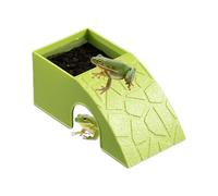 Reptile Food Dish - Terrarium Feeding Bowl, Habitat Shelter | 2 In 1 Decorative Water Feeder Ornament, Resin Feeding Container Suitable Bearded Dragon Gecko Frog Spider Shrimp Turtle Chameleon Li