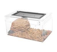 Reptile Growth Mini Terrario 30 x 18 x 15 cm con orificio de ventilación robusto resistente a caídas para geckos, arañas, barbacoas, caracoles, pequeños camaleones, serpientes, cangrejos ermitaños