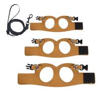 Reptile Harness - Adjustable PU Leather Vest, with Traction Rope | Small Animal Training Walking Harness, Outdoor Exercise Safety Strap 3X Set Lizard Pet Gear | For Reptiles Walking Adventures