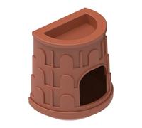 Reptile Hide, Lizard Hiding House, ABS Removable Habitat Decoration with Top Food & Water Basin, Aquarium Tank Accessories for Tree Frogs & Green Iguanas, 5,12 x 4,72 x 3,23 pulgadas