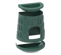 Reptile Hide, Reptile Lizard Hiding House, Removable Habitat Decoration, Top Food and Water Basin, 5.12x4.72x3.23 Inch, Ideal for Tree Frogs, Green Iguanas, Pet Care, Brown/Green