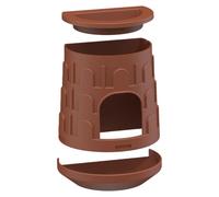 Reptile Hide, Reptile Lizard Hiding House, Removable Habitat Decoration, Top Food and Water Basin, Aquarium Tank Accessories, Naturalistic Shelter for Reptiles, 5.12x4.72x3.23 in