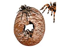 Reptile Hide Shelter, Dinosaur Egg Design, 3.15x4.33in Gecko Resin Cave, Realistic Textured Look, Garden Reptile Accessory for Terrarium, Breeding, Garden, Home, Viewing Room