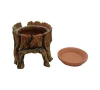 Reptile Hideout Turtle Basking Platform Resin Aquarium Tank Decor for Anfibians Betta Fish 14.0x14.0x13.0 cm- W1234