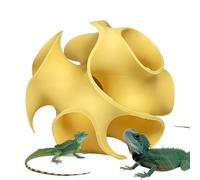 Reptile Hiding Cave - 3D Printed Reptile-Friendly Tank Decorative Shelter - 12x11.8x9.5cm Comfortable Retreat Area Leopard Gecko House - For Men Women Youth Dad Husband Family Friends