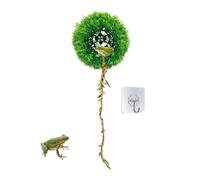 Reptile Hiding Cave - Aesthetic Tank Accessory, Moss Ball Shaped Lizard Shelter | Safe And Habitat For Geckos, Bearded Dragons, Snakes, Tarantulas, Hermit Crabs, Frogs, Other Small Reptiles, Dura