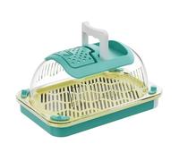 Reptile Keeper Box, Clear Breeder Enclosure, Portable Habitat with Handle, Wear-Resistant Carrier for Gecko Chameleons Bearded Dragon, Transport and Observation Use