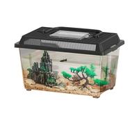 Reptile Keeper - Caja de alimentación portátil para reptiles con asa, tanque de hábitat de lagarto | Transportador ventilado transparente, contenedor de transporte, caja segura para , tarántula