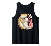Reptile Keeper Pet Owner Cute Bearded Dragon Hugging Axolotl Camiseta sin Mangas