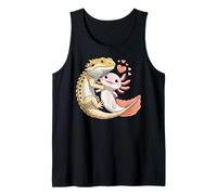 Reptile Keeper Pet Owner Cute Bearded Dragon Hugging Axolotl Camiseta sin Mangas