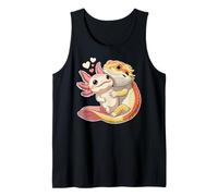 Reptile Keeper Pet Owner Cute Bearded Dragon Hugging Axolotl Camiseta sin Mangas