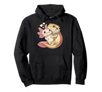 Reptile Keeper Pet Owner Cute Bearded Dragon Hugging Axolotl Sudadera con Capucha