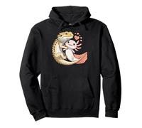 Reptile Keeper Pet Owner Cute Bearded Dragon Hugging Axolotl Sudadera con Capucha