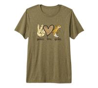 Reptile Peace Love Leopard Gecko Lover Camiseta Premium