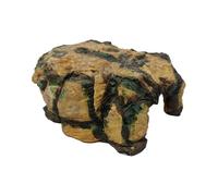 Reptile Rock Cave, Rock Tortoise Hideaway, Resin Aquarium Decoration with Ideal Size and Ventilation Design for Turtles, Frogs, or Lizards, 5.91x3.94x1.97 Inches
