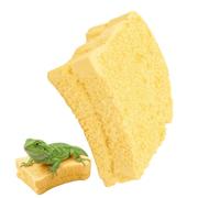 Reptile Shedding Board - Rough Texture Fake Rock for Reptiles, Toast Bread Shape Habitat Decor, Durable Aid and Climbing | Bearded Dragon, Gecko, Snake, Lizard, Terrarium Vivarium Use