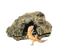 Reptile Shelter, Terrarium Resin Rock, 6.3x5.31in Bearded Dragon Cave, Realistic Design Natural, Authentic Safe Material For Ball, Pythons, Tortoise, Amphibians, Aquarium