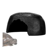 Reptile - Small Lizard Shelter | Humidified Habitat Decor with 3 Ceramic Sinks | Gecko Bearded Dragon Snake Turtle Frog | Reptile Terrarium Hiding Box For Home Aquarium Enclosure