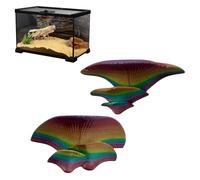 Reptile Tank Decor | 3D Adhesive Terrarium Accessories | Realistic Natural Look Reptiles House Ornaments for Geckos Lizards Snakes Bearded Dragon Crab Pet Crickets Spiders Breeding