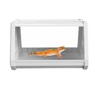 Reptile Terrarium, Habitat Cage for Bearded Dragon, Trapezoidal Design for Expanded Viewing, Secure and Ventilated Enclosure, Easy-to-Clean Material, Ideal Reptil Habitat