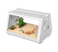 Reptile Terrarium Trapezoidal Habitat Cage Expanded Viewing Design | Trapezoidal Design, Expands Viewing Field, Reptile Habitat Terrarium For Scorpions, Hermit Crabs