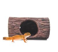 Reptile Tree Hide, Resin Lizard Sleeping Cave, Hollow Simulation Log Hide, Waterproof Habitat Shelter Decor, Realistic Reptil Tank Accessories, Reptile Hiding Cave, Lizard Hideaway for Tank,