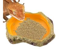 Reptile Water Bowl, Durablesss Snake Feeding Dish for Terrariums, Decorative Water Basin for Lizard, Tortoise, Gecko & Amphibian Tank Setup, 6.1x3.94x1.18 pulgadas