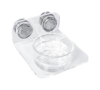 Reptile Water Bowl, Magnetic Gecko Dish, 8.6x6.6x3cm/3.39x2.6x1.18 Inches Suspended Feeder Ledge, Easy Mount Design, Lizard Chameleon Tree Frog Use Acrylic, Magnet