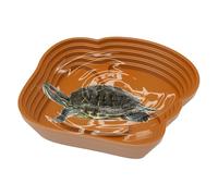 Reptile Water Bowl, Turtle Bathing Pool, 22x20.5x2.5cm/8.66x8.07x0.98 Inches Food Bowl Dish, Aquarium Ornament, Tortoise Snake Gecko Accessory, Bearded Dragon Bath Use