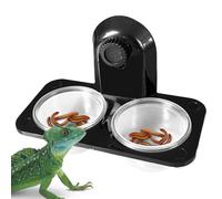 Reptile Water Dish - PP Feeding Bowl | Suction Cup Gecko Feeder Ledge