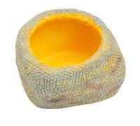 Reptile Water Dish, Resin Realistic Stone Wide Base Bowl, Stable Non Slip Terrarium Water Feeder, Natural Rock Style Drinking Soaking Dish For Bearded Dragon Gecko Snake Spider Frog Indoor Home Cage