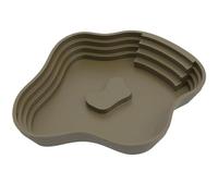 Reptile Water Dish, Tortoise Bath Pool, Habitat Accessories Enclosure Lizard Drinking Bowl Amphibian Tray Bearded Dragon Ramp for Hydration, 9,65 x 8,58 x 1,57 pulgadas