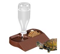 Reptile Water Dispenser - 2-in-1 Automatic Water and Food Bowl for Reptiles | Reptile Waterer Dish | Automatic Reptiles Waters Feeders Dispenser | Autômatic Food Dish Waterer Terrarium Tank Accessorie