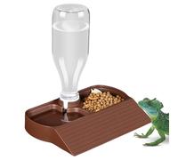 Reptile Water Dispenser, Automatic Feeder Bowl, Large Capacity Food Dish, Flow Design, Easy-Clean Structure, Ideal for Turtles, Lizards, Bearded Dragons, and Terrariums